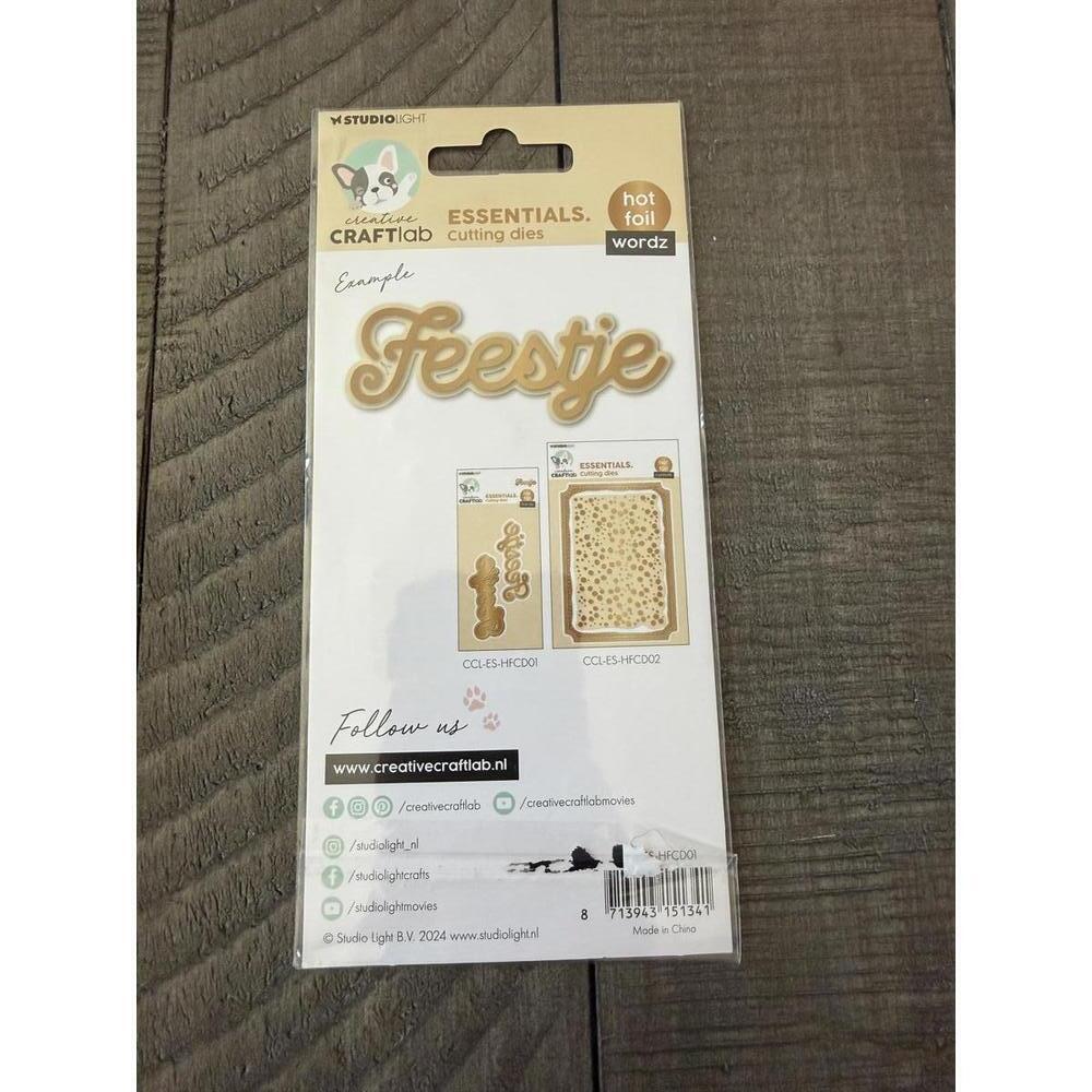 Studio Light Essentials Cutting Dies Hot Foil Wordz- Feestie - Picture 2 of 4